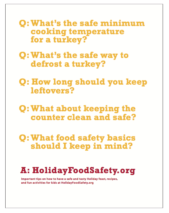 Holiday Food Safety Graphics | Partnership For Food Safety Education