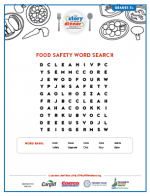 Story of Your Dinner Word Search Activity Sheet